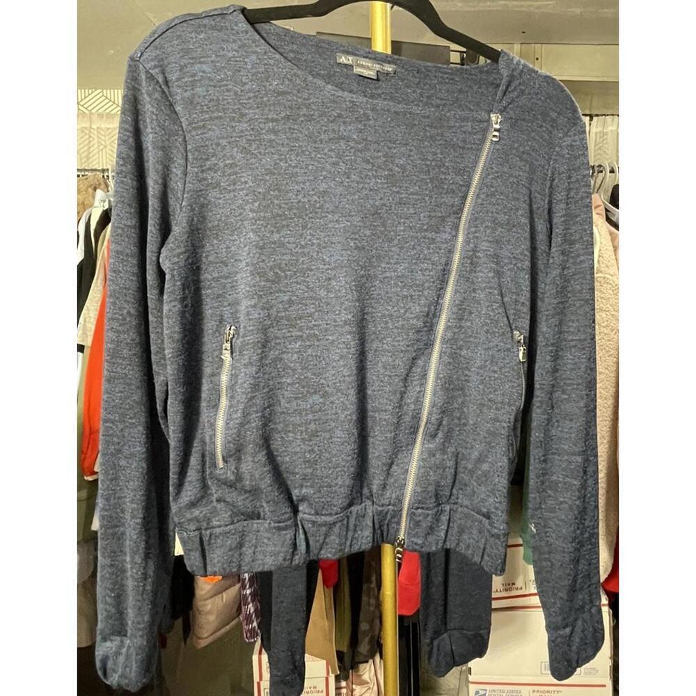 Ladies A/X Armani Exchange blue moto style zip jacket S and joggers Size XS